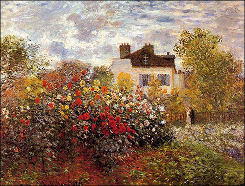 아르장퇴유, 모네의 정원 (Monet"s Garden at Argenteuil, 1873,  Oil on canvas, 61 x 82 cm; Private collection) 